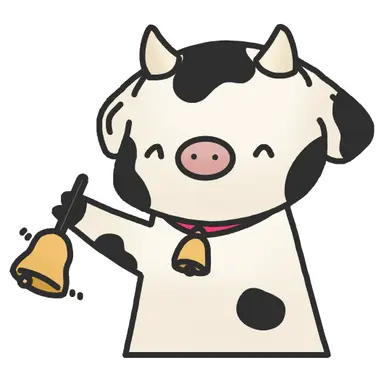 An image of Bessy the cow ringing a bell, signifying notifications